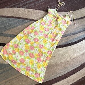 Miss Selfridge Pink and Yellow Floral Dress